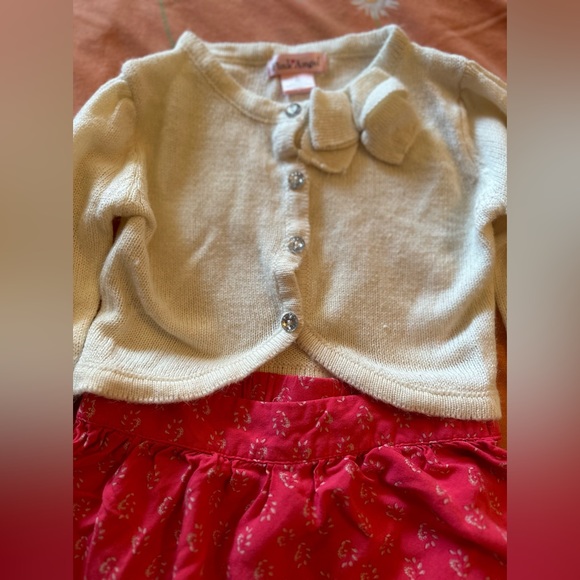 🌸🌟👼Girls Pink Angel sweater & Old Navy skirt - Picture 8 of 8